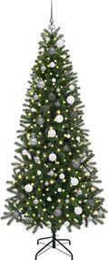vidaXL Τεχνητό Χριστουγεννιάτικο Δέντρο Πράσινο 210 cm ΠΕ και PVC