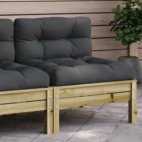 vidaXL Patio Sofa Vacuum pressure treated pine wood, Oxford fabric