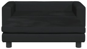 Κρεβάτι Σκύλου με Προέκταση Μαύρο 100 x 50 x 30 εκ. Βελούδινο