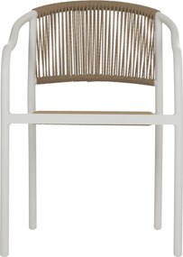 ΠΟΛΥΘΡΟΝΑ ΑΛΟΥΜΙΝΙΟΥ ΛΕΥΚΟ ΜΕ PE RATTAN WICKER HM5856.01 57x63x80Yεκ.