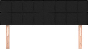 vidaXL Κεφαλάρια Μαύρα 144x5x78/88 εκ. Ύφασμα