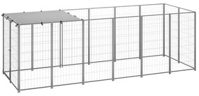 vidaXL Σπιτάκι σκύλου Ασημί 330 x 110 x 110 από Ατσάλι