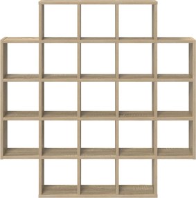 vidaXL Ράφι Τοίχου Sonoma Δρυς 100 x 13 x 100 εκ Επεξεργασμένο Ξύλο
