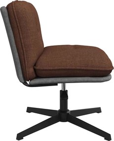 vidaXL Καρέκλα Γραφείου Περιστρεφόμενη Καφέ Υφασμάτινη
