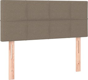 vidaXL Κρεβάτι Boxspring με Στρώμα Taupe 100 x 200 εκ. Υφασμάτινο