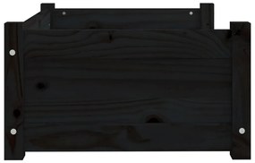 vidaXL Κρεβάτι Σκύλου Μαύρο 65,5x50,5x28 εκ. από Μασίφ Ξύλο Πεύκου