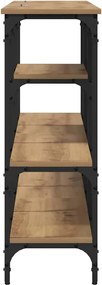 vidaXL Τραπέζι κονσόλας με ράφι artisan δρυς 160 x 29 x 80 εκ.