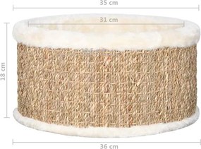 vidaXL Καλάθι Γάτας Στρογγυλό 36 εκ. από Seagrass
