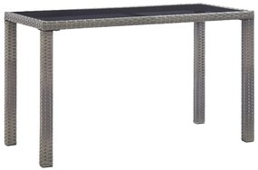 vidaXL Τραπέζι Κήπου Ανθρακί 123 x 60 x 74 εκ. από Συνθετικό Ρατάν