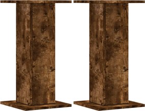 vidaXL Βάσεις Ηχείων 2Τεμ. Καπνιστή Δρυς 30x30x60εκ Επεξεργασμένο Ξύλο