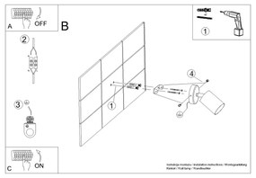 Sollux Φωτιστικό τοίχου Lemmi 1,ατσάλι,1xGU10/40w