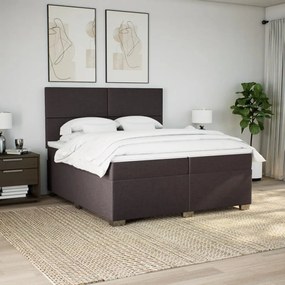 ΚΡΕΒΑΤΙ BOXSPRING ΜΕ ΣΤΡΩΜΑ ΣΚΟΥΡΟ ΚΑΦΕ 200X200 ΕΚ. ΥΦΑΣΜΑΤΙΝΟ 3290591