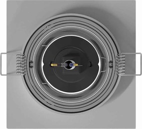 vidaXL Σποτ 6 pcs Ασημί 9 x 9 x 2 εκ. Αλουμίνιο