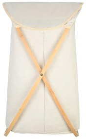 ESTIA ΚΑΛΑΘΙ ΑΠΛΥΤΩΝ BAMBOO ESSENTIALS 40x40x70cm ΜΕ ΘΗΚΗ ΠΟΛΥΕΣΤΕΡΑ ΠΤΥΣΣΟΜΕΝΟ ΜΠΕΖ