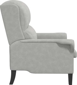 vidaXL Πολυθρόνα Ανοιχτό γκρι 76 x 94 x 102 εκ. Μικροΐνες