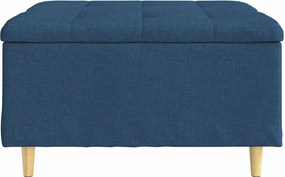 vidaXL Οθωμανό με Αποθηκευτικό Χώρο Μπλε 80 x 80 x 45 cm ύφασμα