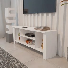Έπιπλο τηλεόρασης Seref λευκό 120x30x47εκ