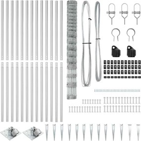 vidaXL Στύλος Περιφράξεων Γαλβανισμένο 25 x 1,5 m Ατσάλι
