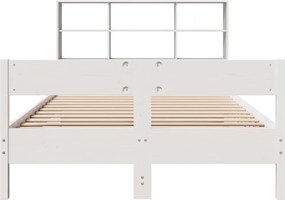 vidaXL Κρεβάτι Βιβλιοθήκη Χωρίς Στρώμα 120x200 εκ Μασίφ Ξύλο Πεύκο