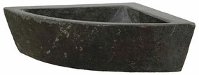 vidaXL Κρεμαστή Γωνιακή Λεκάνη Γκρι (38-45) x (38-45) x 12 εκ.