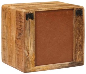 vidaXL Τοίχου κομοδίνο με ράφι Καφέ 40 x 30 x 36 εκ. Μασίφ ξύλο μάνγκο