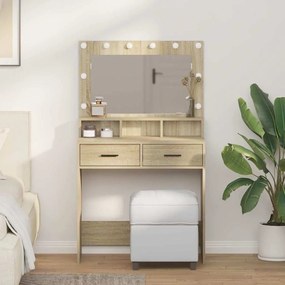 vidaXL Κομοδίνο Sonoma Δρυς 79 x 41 x 135 cm Επεξεργασμένο ξύλο