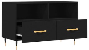 vidaXL Έπιπλο Τηλεόρασης Μαύρο 80 x 36 x 50 εκ. από Επεξεργασμένο Ξύλο