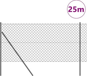 vidaXL Φράχτης Συρμάτινου Φράχτη 25 x 1,2 μ (Υ x Ύψος)