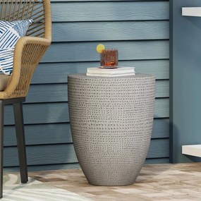AFRICA SIDE TABLE ΓΚΡΙ 36x36xH45cm - 04-1215