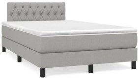 ΚΡΕΒΑΤΙ BOXSPRING ΜΕ ΣΤΡΩΜΑ ΑΝΟΙΧΤΟ ΓΚΡΙ 120X190 ΕΚ. ΥΦΑΣΜΑΤΙΝΟ 3269744