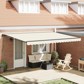 vidaXL Σκελετός Τέντας Κρεμ 450 x 300 εκ Πολυεστέρας με Επικάλυψη PU
