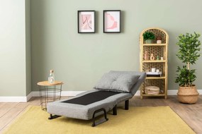 Πολυθρόνα-Κρεβάτι Ανοιχτό Γκρι SENTO SINGLE 75x50x75