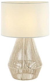 Φωτιστικό Επιτραπέζιο 20235 1xE27 Max 40W Light Beige Metal, Fabric