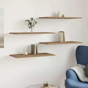 vidaXL Ράφια Τοίχου 4 τεμ. Artisan Δρυς 60x30x1,5εκ. από Επεξεργ. Ξύλο