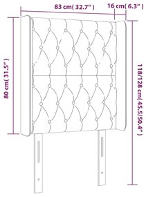 ΚΕΦΑΛΑΡΙ ΚΡΕΒΑΤΙΟΥ LED ΣΚΟΥΡΟ ΜΠΛΕ 83X16X118/128ΕΚ. ΒΕΛΟΥΔΙΝΟ 3124418