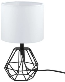 Φωτιστικό Επιτραπέζιο Carlton 2 95789 White Eglo Metal, Fabric