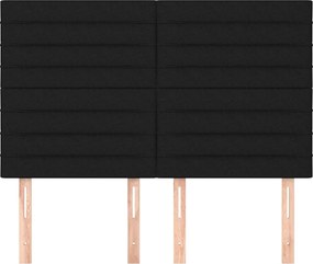 vidaXL Κεφαλάρι Μαύρο 144x5x118/128 εκ. Ύφασμα