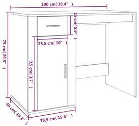 ΓΡΑΦΕΙΟ ΓΚΡΙ SONOMA 100 X 49 X 75 ΕΚ. ΑΠΟ ΕΠΕΞΕΡΓΑΣΜΕΝΟ ΞΥΛΟ 816790