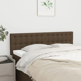 vidaXL Κεφαλάρια Σκ. Καφέ 144x5x78/88 εκ. Ύφασμα