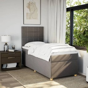 ΚΡΕΒΑΤΙ BOXSPRING ΜΕ ΣΤΡΩΜΑ TAUPE 90X190 ΕΚ.ΥΦΑΣΜΑΤΙΝΟ 3293439