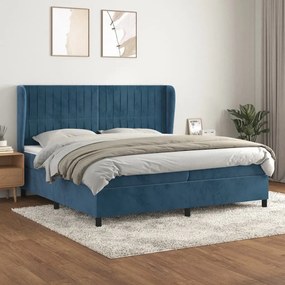 ΚΡΕΒΑΤΙ BOXSPRING ΜΕ ΣΤΡΩΜΑ ΣΚΟΥΡΟ ΜΠΛΕ 200X200 ΕΚ. ΒΕΛΟΥΔΙΝΟ 3129355