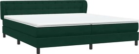 vidaXL Box Spring κρεβάτι με στρώματα σκούρο πράσινο Βελούδινο