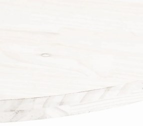 vidaXL Επιφάνεια Τραπεζιού Οβάλ Λευκή 70x35x2,5 εκ. Μασίφ Ξύλο Πεύκου