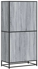 vidaXL Highboard Γκρι Sonoma 68x35x139 cm Ξύλινο μηχανουργικό ξύλο