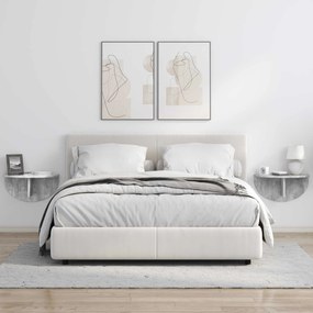 vidaXL Ράφι Τοίχου 2 τμχ. Σκυρόδεμα Γκρι 48 x 24 x 24 εκ