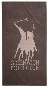 Πετσέτα Θαλάσσης 3786 Brown Greenwich Polo Club Beach 90x170cm 100% Cotton