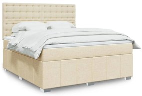 ΚΡΕΒΑΤΙ BOXSPRING ΜΕ ΣΤΡΩΜΑ ΚΡΕΜ 180X200 ΕΚ. ΥΦΑΣΜΑΤΙΝΟ 3294066