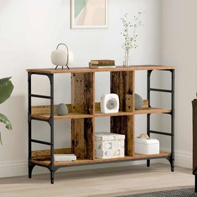 vidaXL Πλαϊνό γραφείο Καφέ 102 x 32 x 73.5 εκ Επεξεργασμένο ξύλο