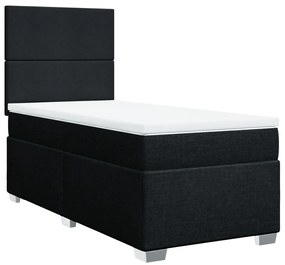 ΚΡΕΒΑΤΙ BOXSPRING ΜΕ ΣΤΡΩΜΑ ΜΑΥΡΟ 90X190 ΕΚ.ΥΦΑΣΜΑΤΙΝΟ 3290338