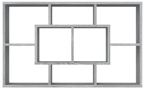 vidaXL Ραφιέρα Τοίχου Γκρι Sonoma 85x16x52,5 εκ. Επεξεργασμένο Ξύλο